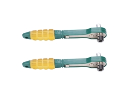 Chave De Ratoete 1/4 Polegada Com Pino Hexagonal Aço 45 Ferramenta Manual 144mm Amarelo Verde 2 Peças