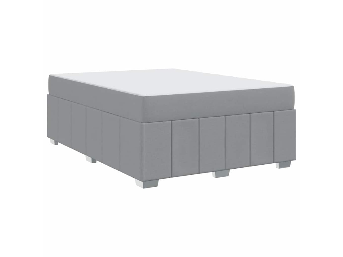 Conjunto 1 Cama Box Vidaxl Cinzento Tecido (140 X 200 Cm)