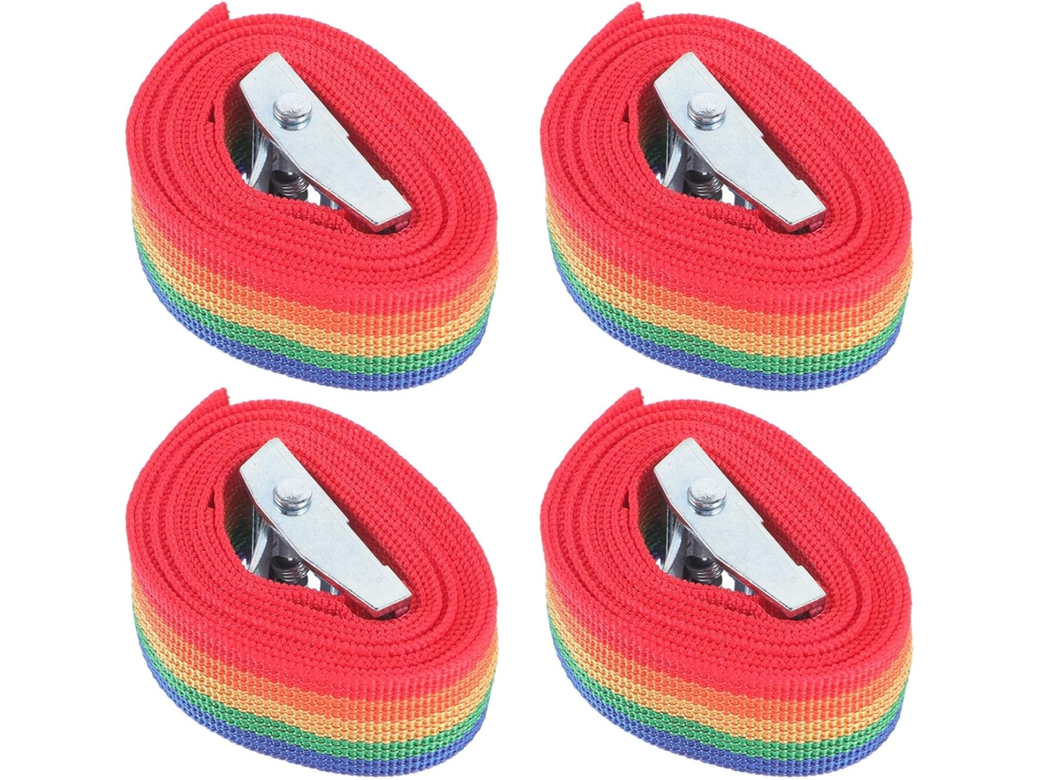Conjunto De 4 Cintas Bagagem Ajustáveis Cabilock, Em Liga De Zinco Reforçada, 2, 5cm, Ideais Para Fixação Em Bagageiros