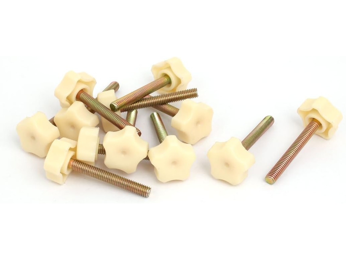 Parafuso de Fixação Tipo Estrela M6 X 45mm para Suporte de Berço, 12 Peças CHABERLU