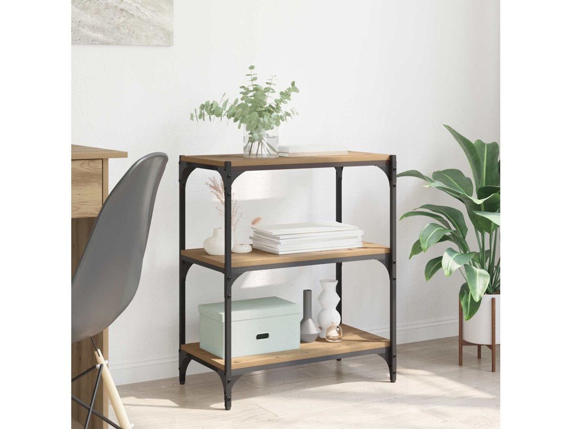 Vidaxl Gabinete De Livros 3 Níveis 60 X 33 X 70,5 Cm
