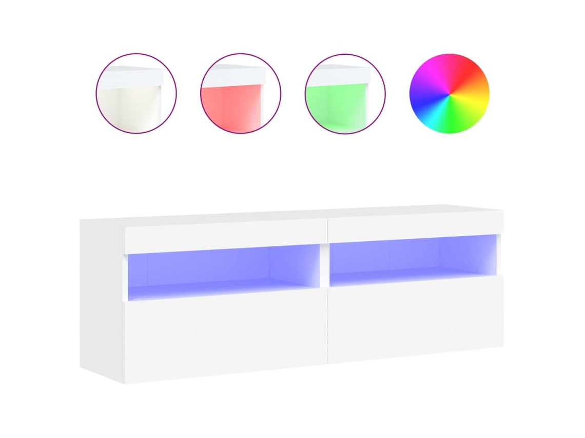 Tv Wall Cabinet, Tv Wall Cabinets Vidaxl Branco Madeira Processada (n/a)