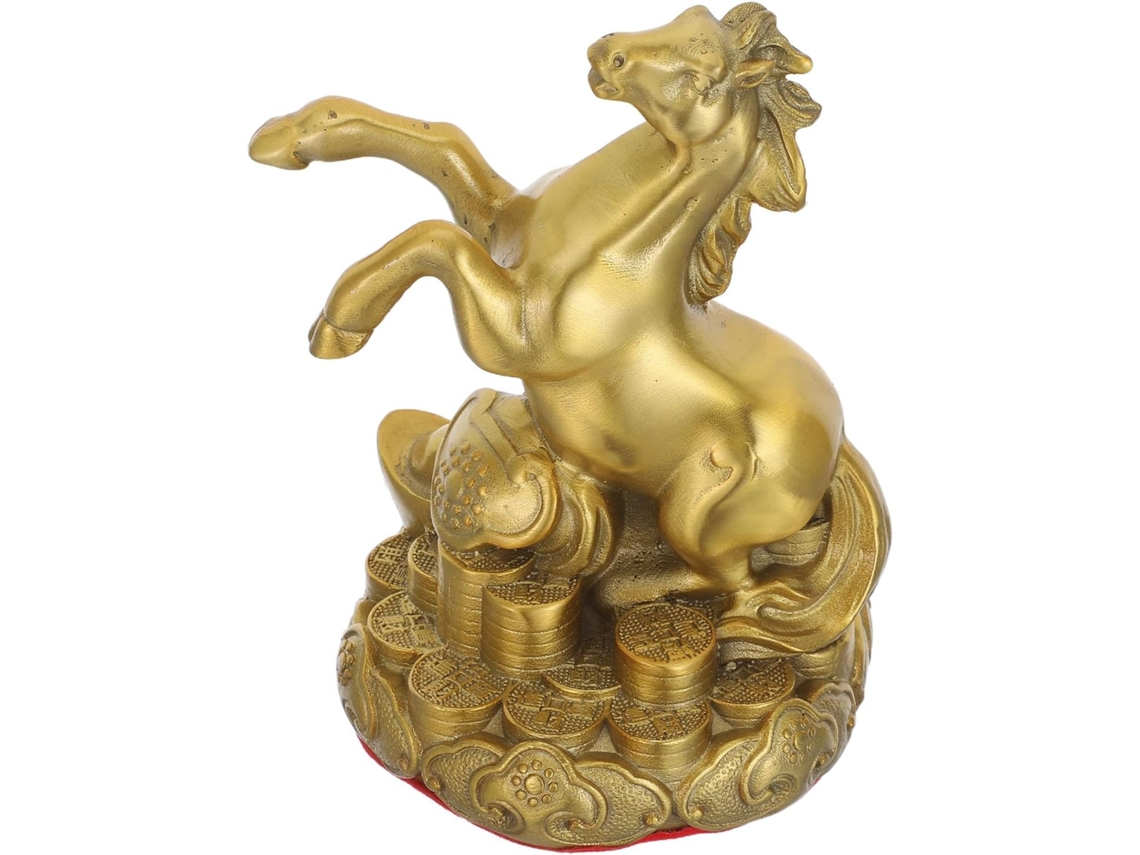 Estátua de Cavalo em Bronze, Amuleto da Sorte para Prosperidade e Riqueza, Elegante Peça Decoração CHABERLU