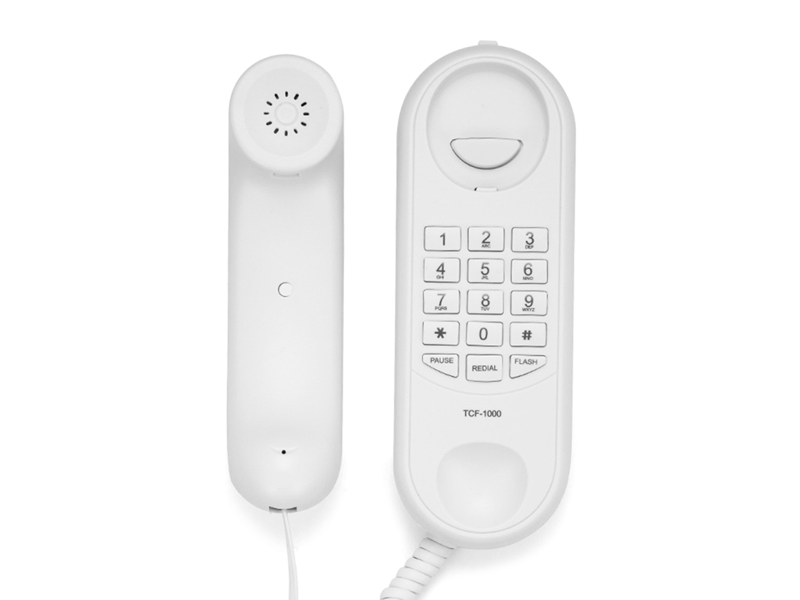Telefone Fixo Com Fio Com Funções De Silenciamento E Rediscagem Telefone De Parede Fácil De Instalar Brilvibera