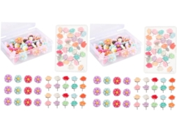120 Alfinetes Decorativos Em Formato De Flor Para Recados E Fotos,