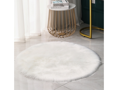 Tapete S de Pele Sintética para Áreas Desgrenhadas para Quarto e Sala de Estar Branco-300Cm LUUCOZK