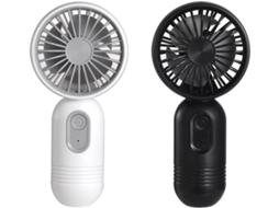 Mini Ventilador Portátil Pessoal, Pacote De 3, 3 Velocidades De Vento, Prático Para Viagens, Com Bateria Recarregável Usb, Branco E Preto Lalamoli