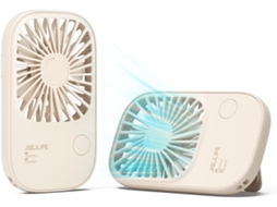 Ventilador Portátil De Mão Lalamoli, 5 Velocidades De Vento, Recarregável, Design De Bolso Pequeno, Adequado Para Viagens, Concertos, Bege