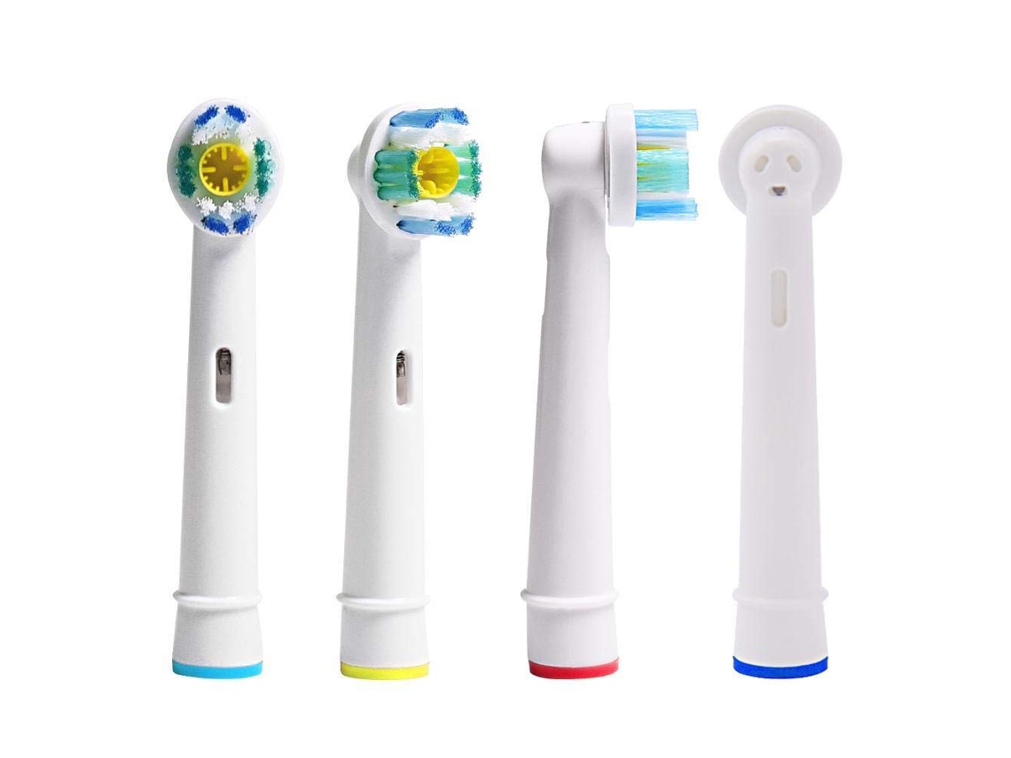 Cabeças de Escova de Substituição Compatíveis com Oral-B-Braun Dual Clean Pacote com 4 Cabeças de Substituição de Escovas de Dentes Elétricas Genér
