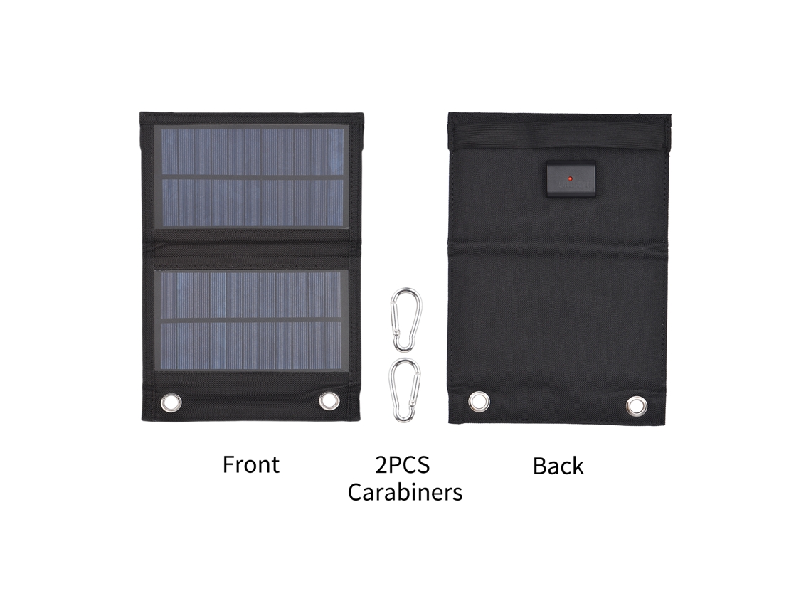 Carregador Solar Portátil Colapsível 4W com Porta USB Primerox