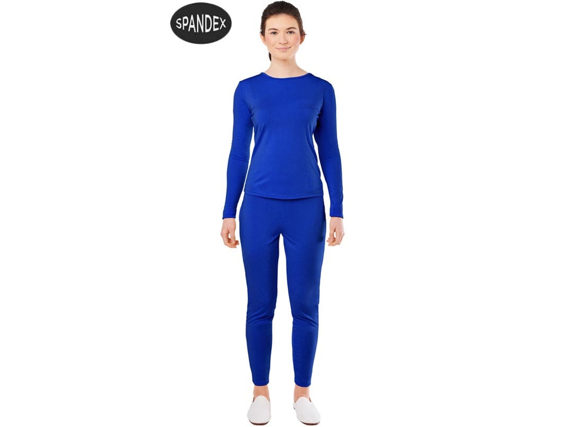 Fato de Mulher CAR&GUS Conjunto de Collant de Elastano Azul de 2 Peças (Tam.: XL)