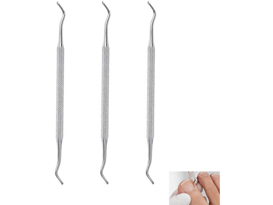 Nagelgraafmachine Professioneel - Dubbelzijdige Nagellifter - Roestvrij Staal - Instrument Voor Pedicure - Nauwkeurige Verzorging - Veilige Behandelin