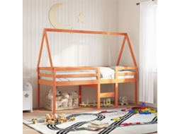Telhado Cama Infantil 209x95,5x88 Cm Pinho Maciço Castanho Mel
