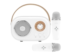 Mini Máquina De Karaokê Para Crianças Alto Falante Bluetooth Portátil Com 2 Microfones Sem Fio Brinquedos Para Presentes De Meninos E Meni Yizhood