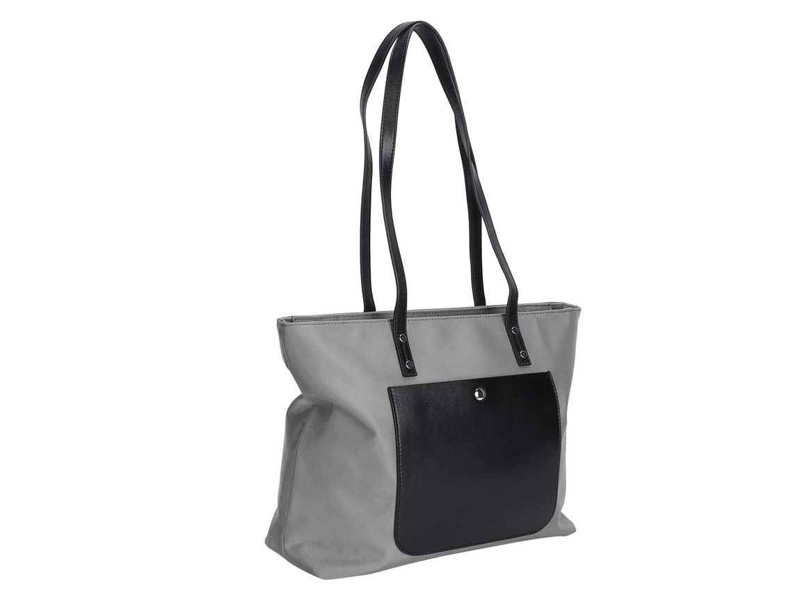 Bolsa de ombro feminina ox plow em tecido Oxford impermeável, grande capacidade cinza AQUAFORGE