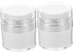 Conjunto De 2 Potes Cosméticos Recarregáveis De 15ml Com Tampas À Prova De Vazamentos Para Creme Facial E