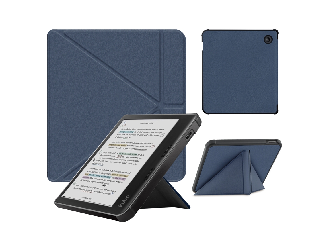 Capa PANOONA para Kobo Libra Colour, Compatível com Hibernação Automática Azul escuro 2024