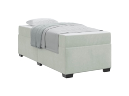 Estrutura da Cama com Colchão Cinzento Claro Tecido MAISON EXCLUSIVE 90x190 cm