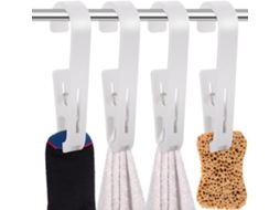 Conjunto de 4 Ganchos com Prendedores BRILVIBERA para pendurar roupas e botas