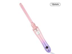 Modelador Automático Cabelo 16mm Roxo Rosa, Display Digital, Seco/molhado, Rotativo, Mini Urso, Franja, Norma Europeia.