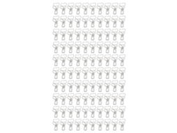 100 Clips De Carpeta Corazón Forman Cola Larga Metal Hueco Mini Clips Divertidos Para Documentos Plata
