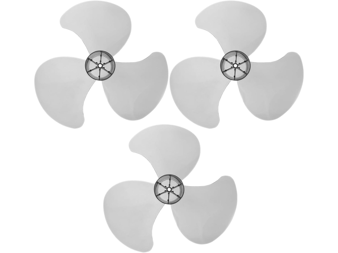 Conjunto De 3 Pás De Plástico Para Ventilador De Chão De 16 Polegadas