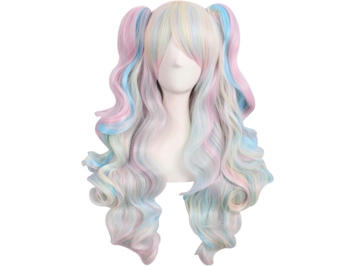 Peruca Trançada Longa E Encaracolada Estilo Anime, 28 Polegadas (70 Cm), Modelo Feminino (cores)
