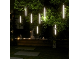 Vidaxl Luzes Meteoro 8 Pcs 30 Cm 192 Luzes Led Int./ext. Branco Frio