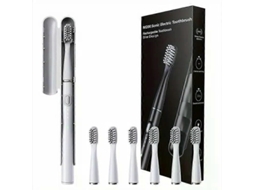 Escova De Dentes Elétrica Portátil Recarregável Via Usb, Automática, Com 6 Cabeças De Escova Substituíveis, Ideal Para Viagens.