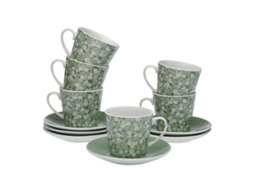 Conjunto de Chávenas de Café VERSA Bloemen 6 Unidades Porcelana