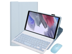 Capa de Teclado Bluetooth para Samsung Tab A7lite 8.7t220/225 Teclado Bipartido Magnético e Rato ,português, Azul XIAOMOYU