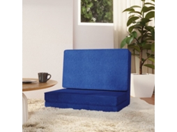 Vidaxl Colchão Dobrável Tecido Azul