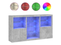 Aparador com luzes LED MAISON EXCLUSIVE Cinzento Cimento (181,5x37x100 cm)