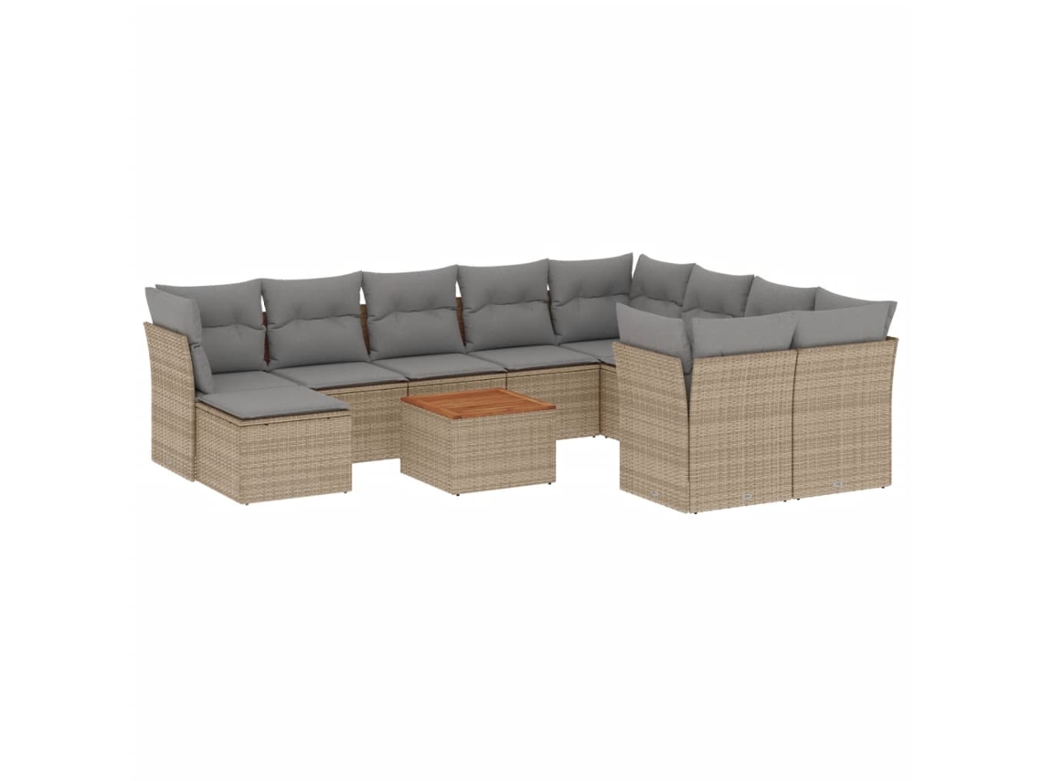 Garden Sofa Set, Garden Sofa Sets Vidaxl Bege Rattan / Vime (n/a)