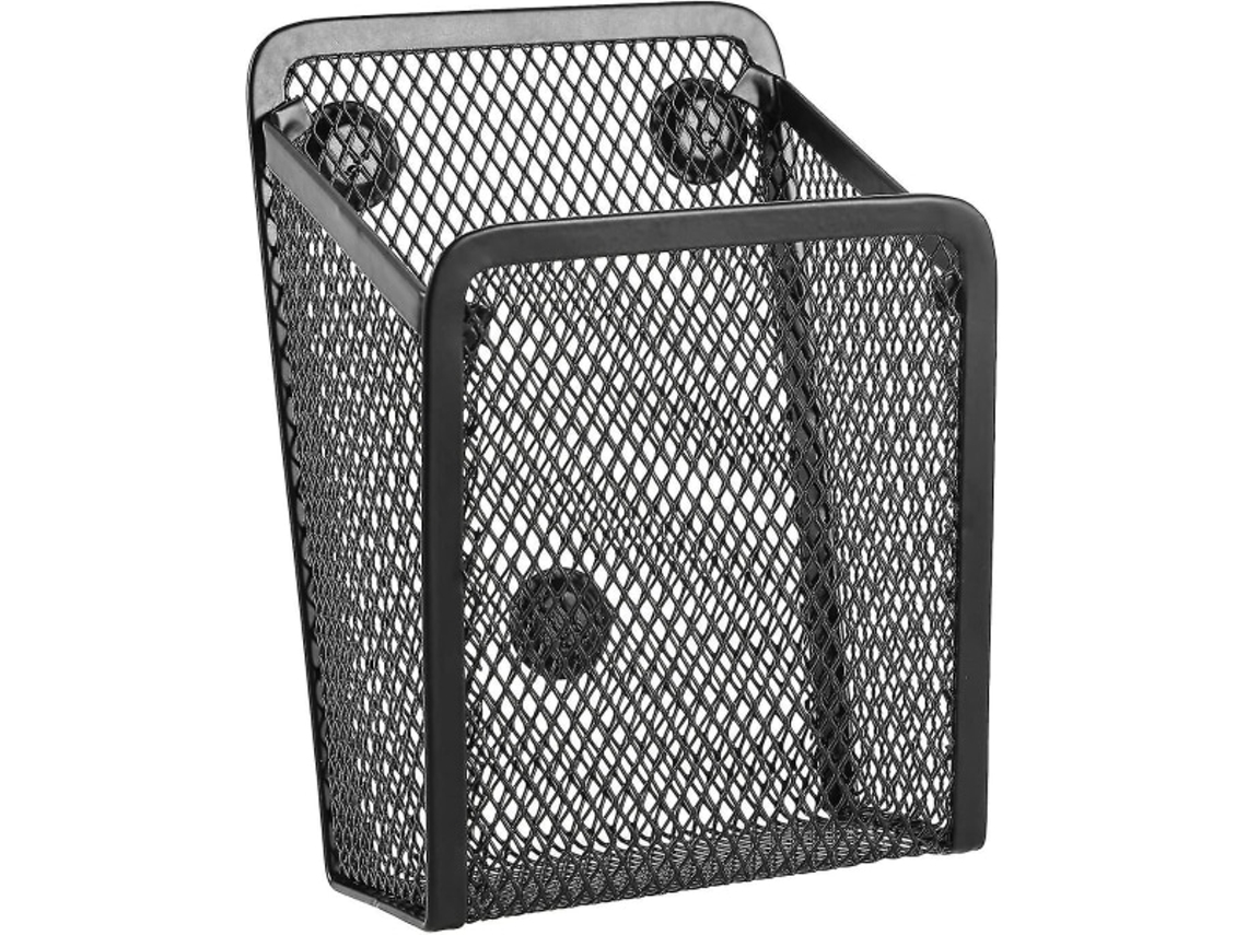 Porta, Canetas Magnético, Cesto de Arame em Aço Inoxidável, Organizador de Mesa em Metal, Yux BRILVIBERA