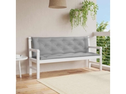 Vidaxl Almofadão Banco Jardim 150x(50+50)x7cm Tecido Oxford Cinzento