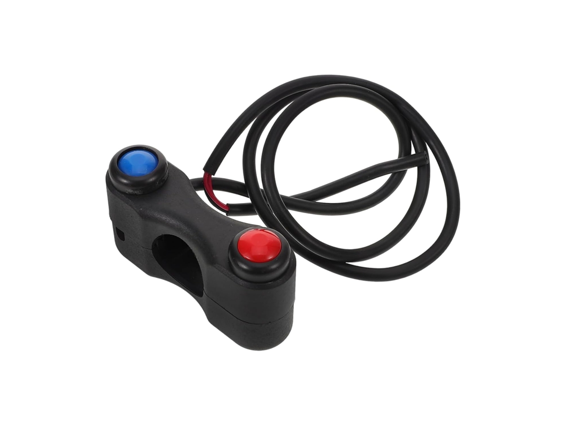 Interruptor Buzina para motocicleta, diâmetro do furo de instalação de 22 mm, 2 botões