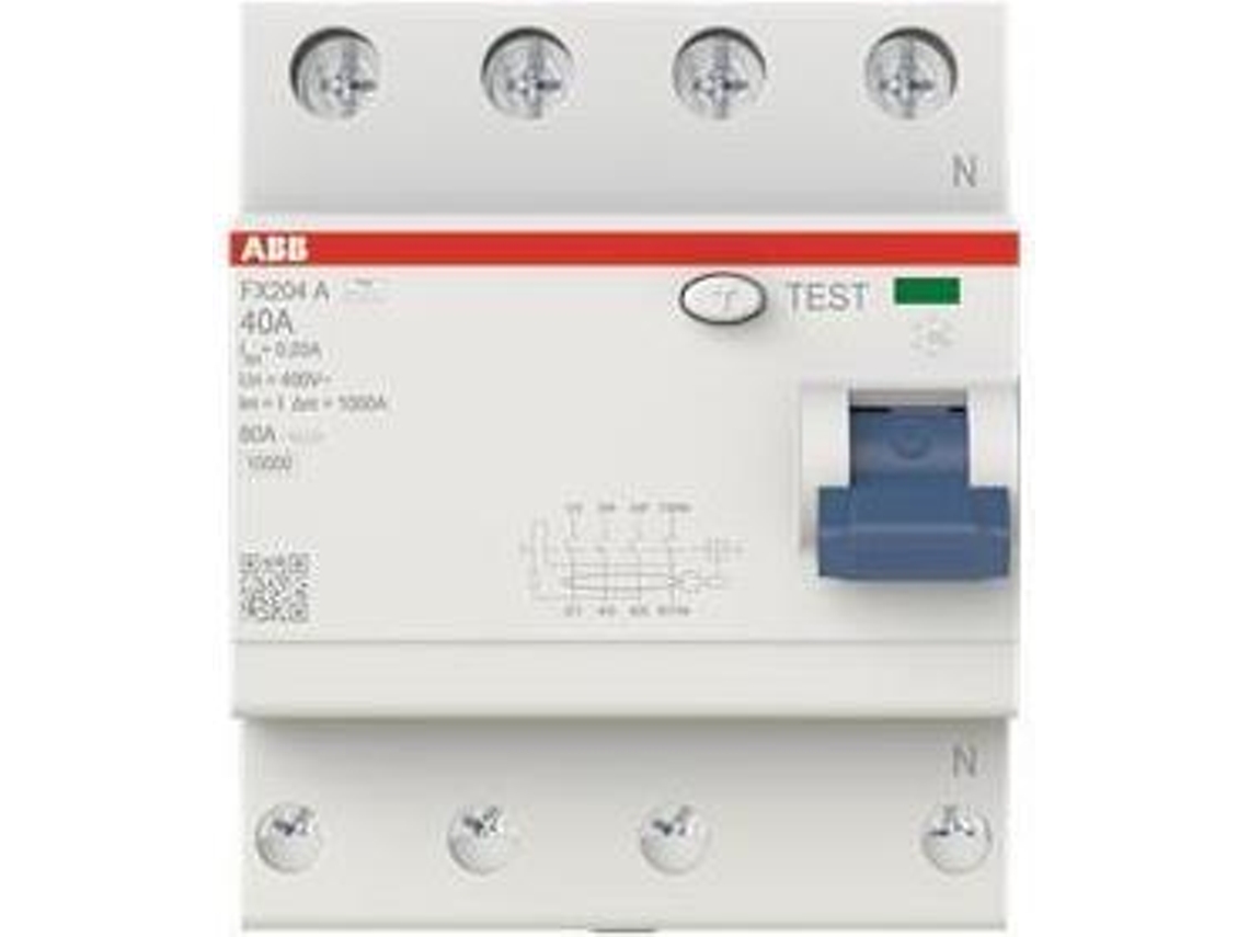 Disjuntor Fi Fx204a 40/0,03 4p tipo A 40a 30ma Abb (2csf204165r1400)