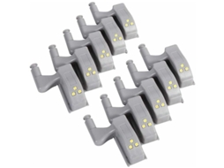 Conjunto de 10 Luzes Led com Sensor Dobradiça para Armário, Guarda, Roupa, Cozinha, Iluminação Noturna e Muito Mais BRILVIBERA