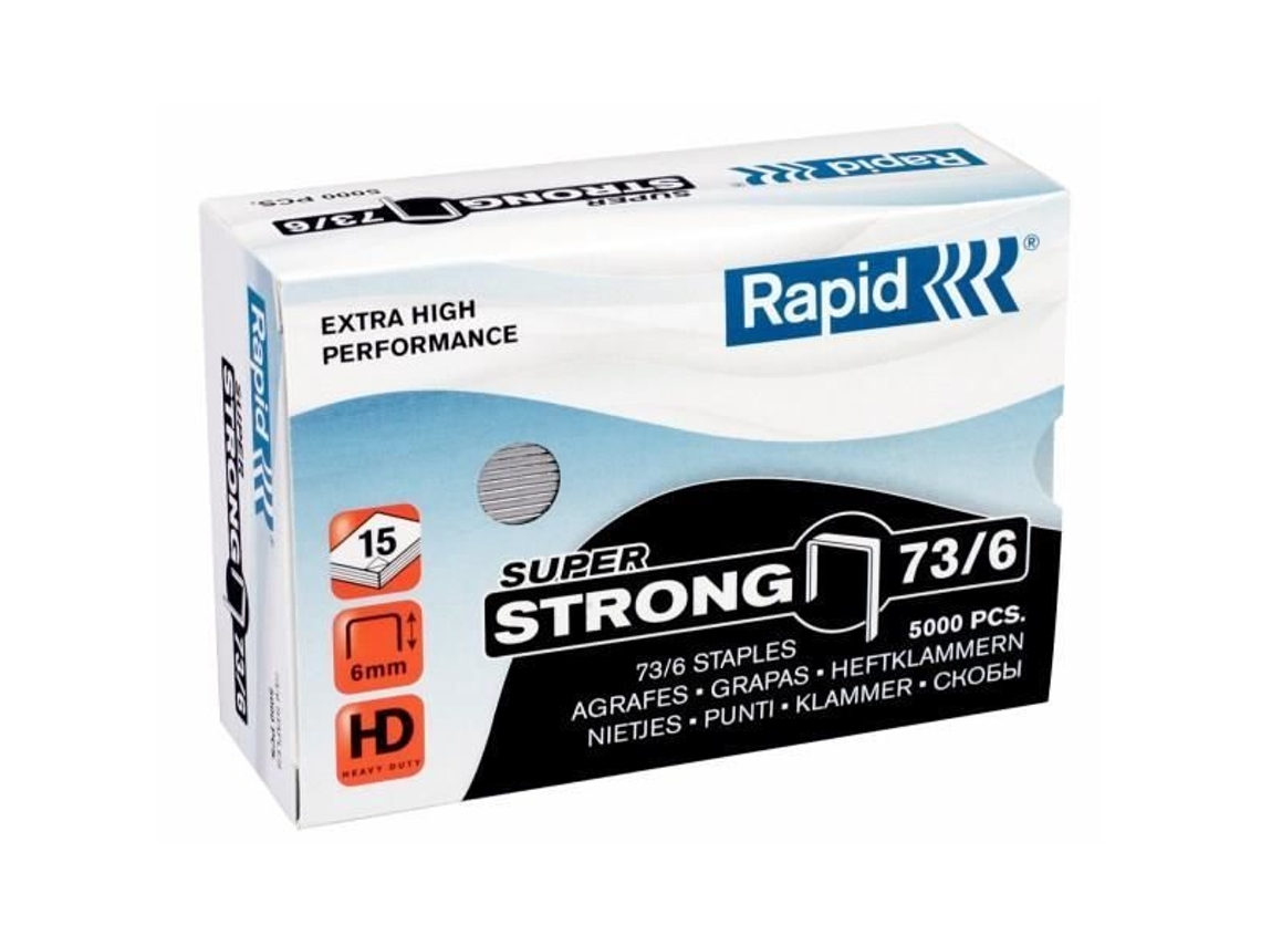 Caixa Rápida de 5000 Grampos Superstrong de 73 / 6Mm RAPID