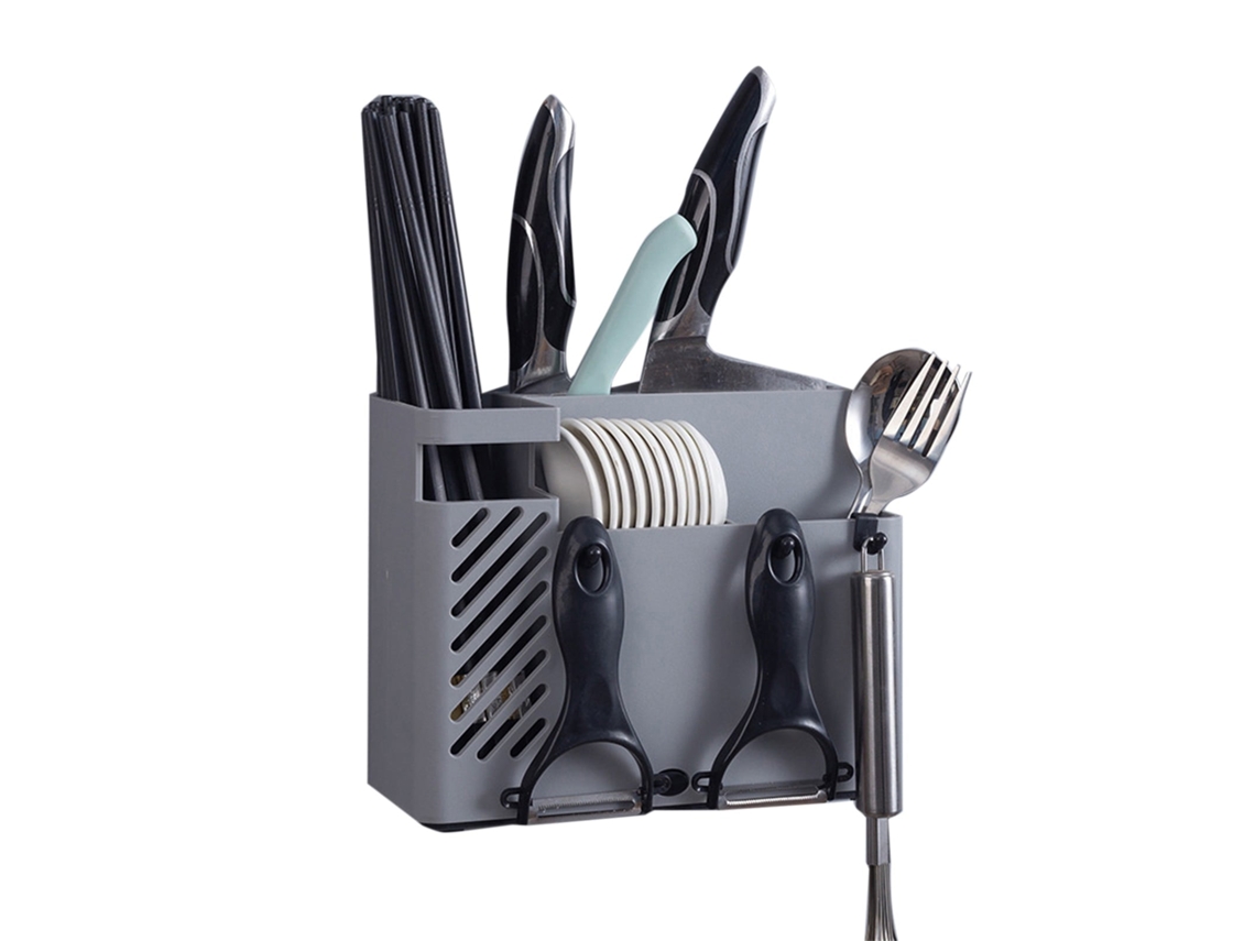 Suporte de Talheres Parede Secador Chopsticks LAXISCREED Cinza