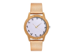 Relógio de pulso de quartzo com pulseira de silicone simples para homens e mulheres (ouro rosa)