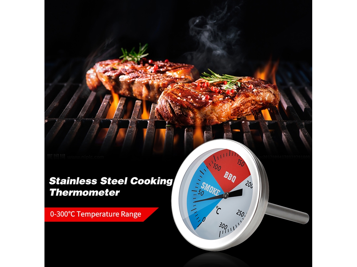 Termômetro De Cozinha De Aço Inoxidável Para Churrasco, Grelha E Forno 0-300°c
