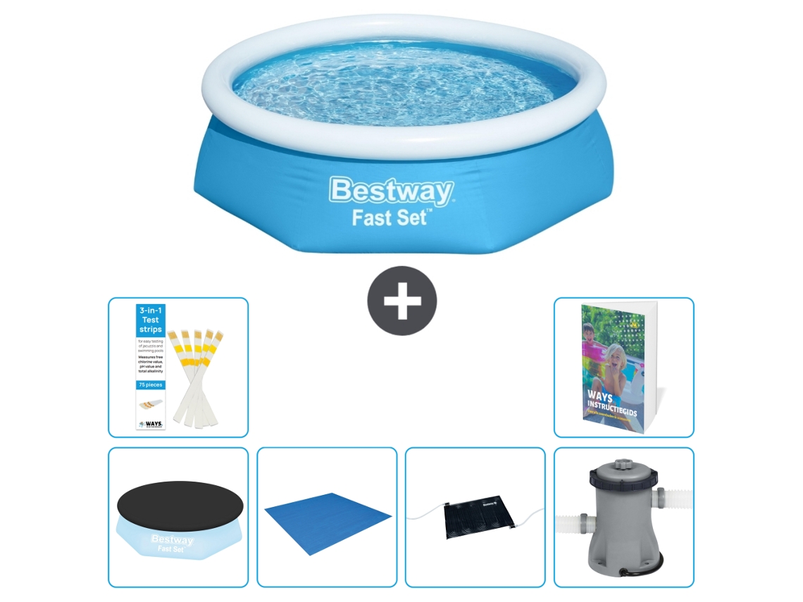 Piscina Bestway Fast Set Redonda 244x61 Cm 5 peças S40 BESTWAY