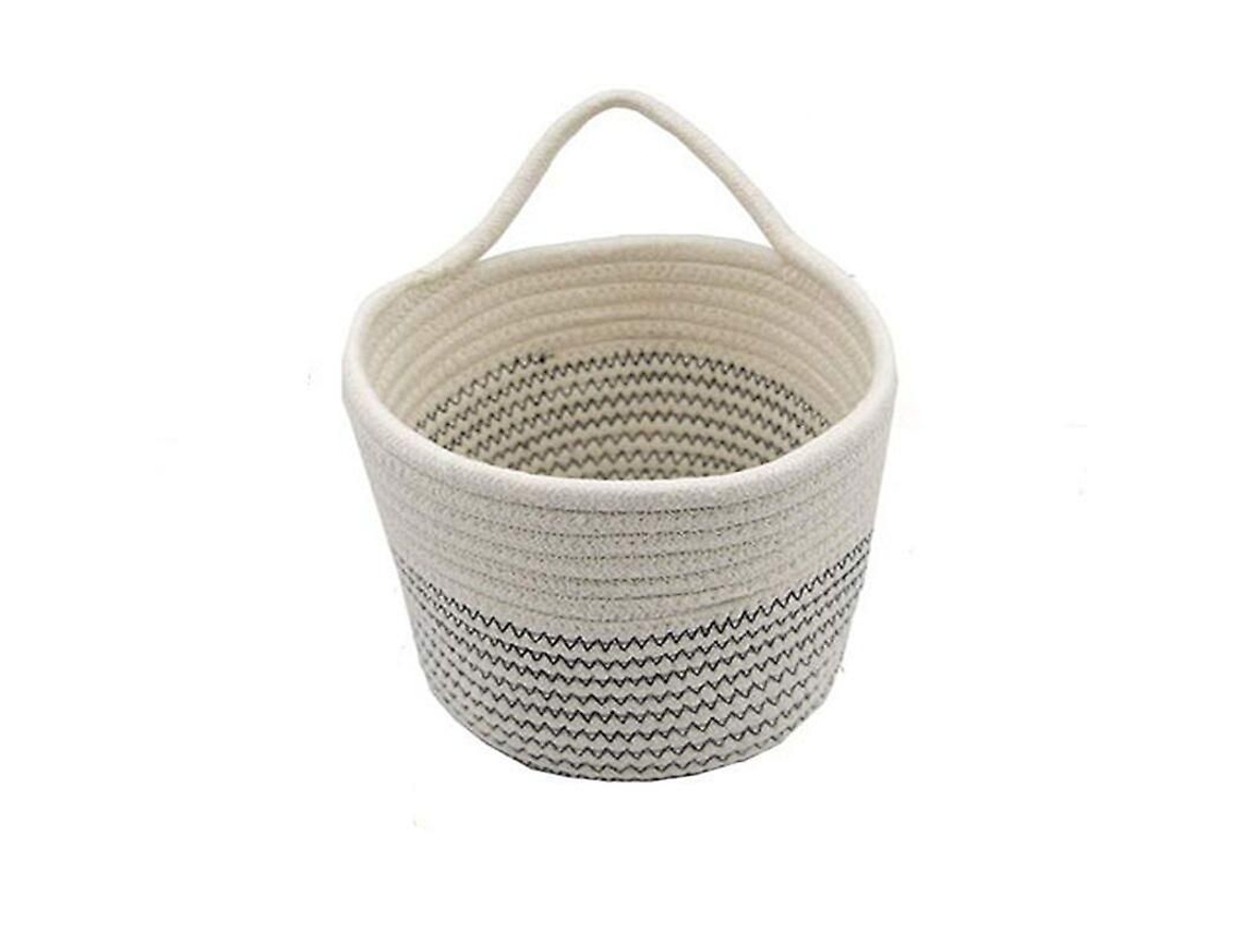 Cesto Decorativo De Corda De Algodão