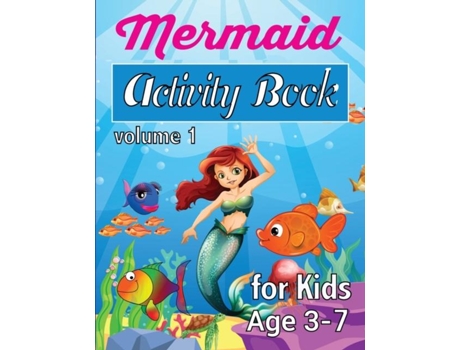 Livro Mermaid Activity Book For Kids Age 3 - 7 Volume 1 De Ana Daring (inglês)