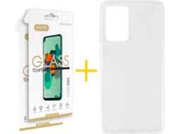 Kit Capa e 2 Películas Samsung Galaxy A52s ACCETEL Liso (Transparente)