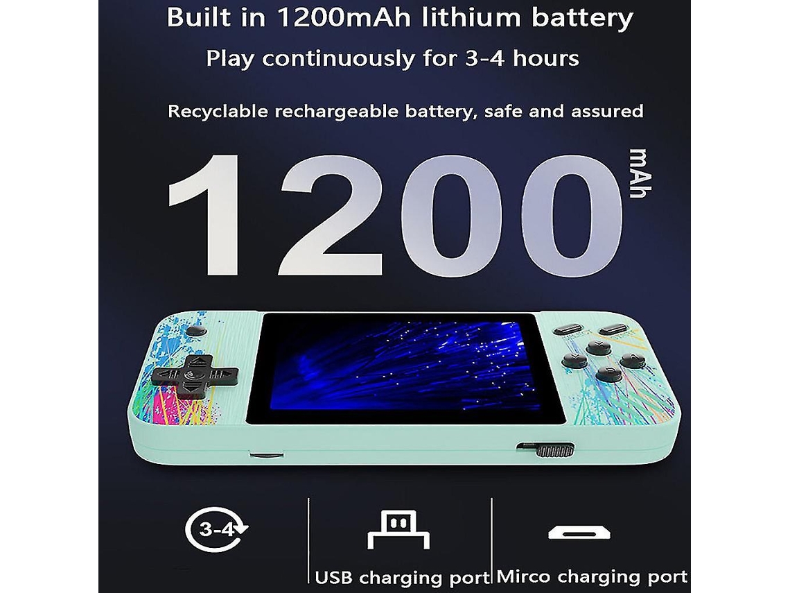 G3 Retro Handheld Game Console Mini Player De Vídeo Portátil Com Mais De 800 Jogos Clássicos Integrados Com Tela Hd De 3,5 Polegadas VONKELIOS