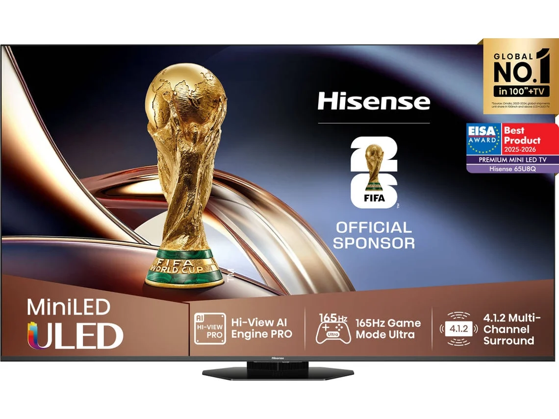 TV HISENSE 65U8Q (Mini LED 165Hz - 65'' - 164 cm - 4K Ultra HD - Smart TV)