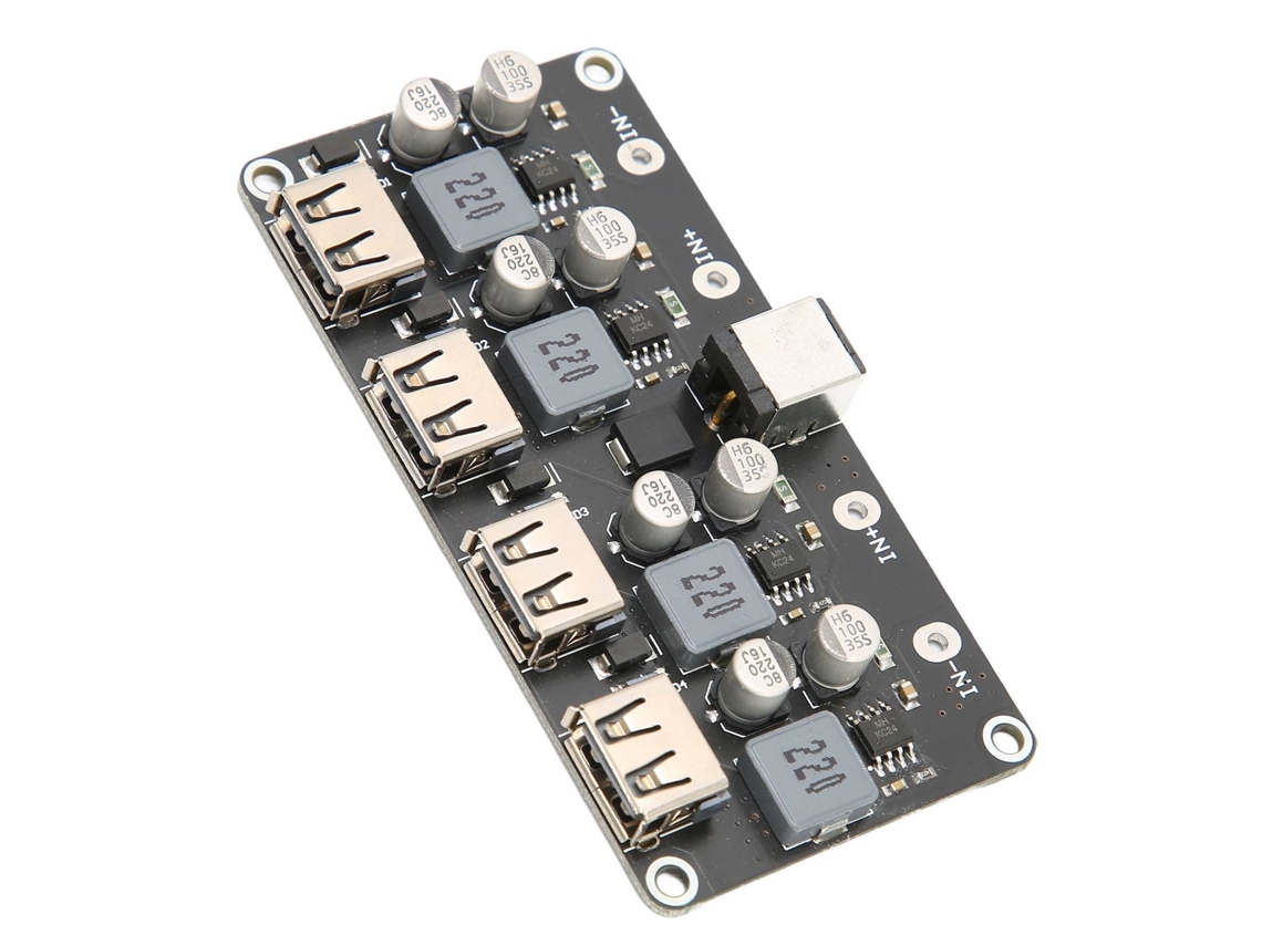 Laxiscreed Módulo De Carregamento Rápido De 4 Vias Com Suporte 12v/24v E Conversor Usb Qc3.0